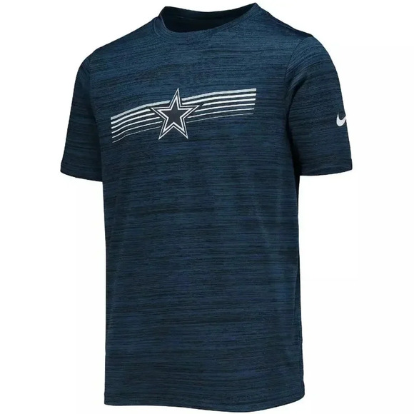NEW Nike Dri-FIT NFL Dallas Cowboys Velocity Performance Tee Heather Navy Mens M - Picture 1 of 10